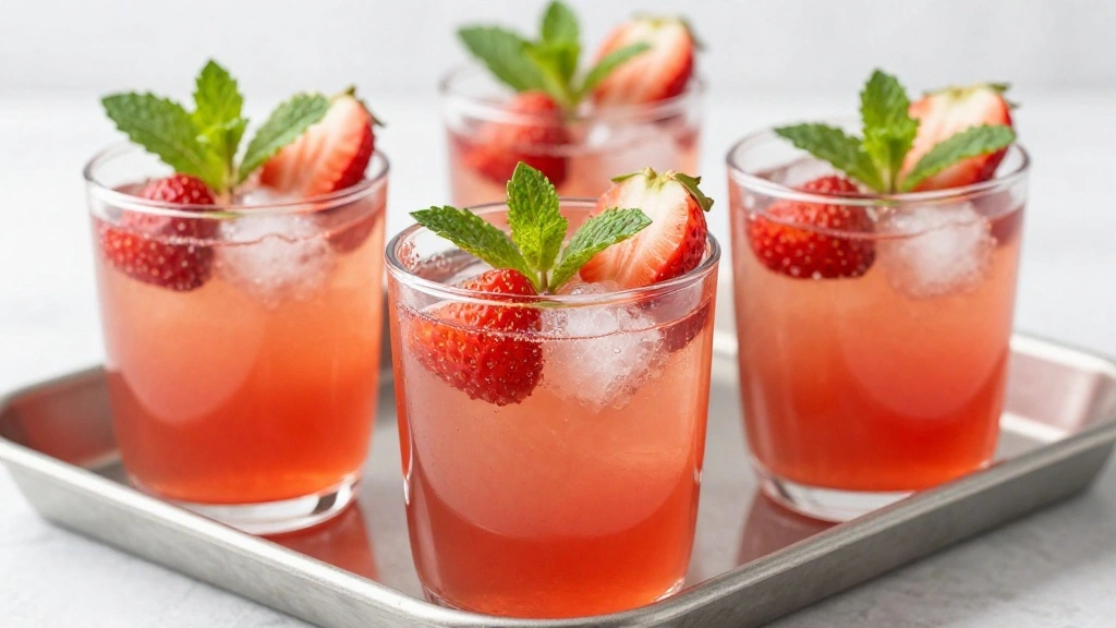 Easy Strawberry Lemonade Recipe with Fresh Strawberries - Step 8: Serve and Garnish 1