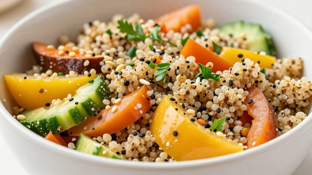 Healthy Quinoa Bowls with Fresh Veggies and Simple Dressing - Step 8: Serve the Quinoa Bowls 1