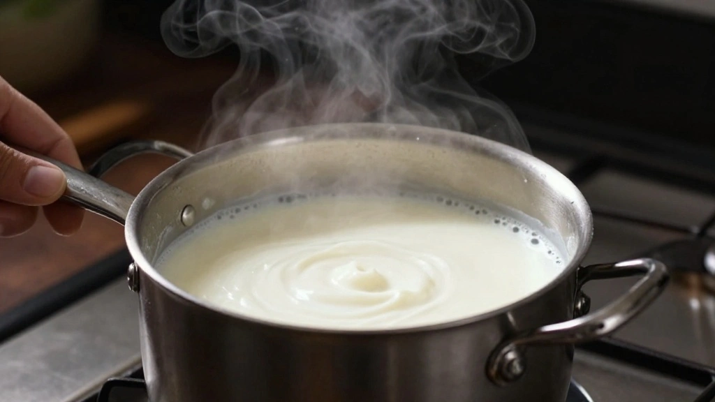 Rich Homemade Hot Chocolate Recipe Warm and Creamy - Step 2: Heat Milk and Cream 1