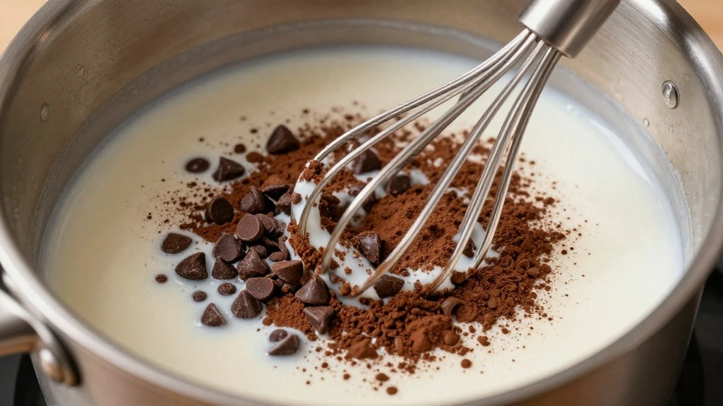 Rich Homemade Hot Chocolate Recipe Warm and Creamy - Step 3: Add Chocolate and Cocoa 1