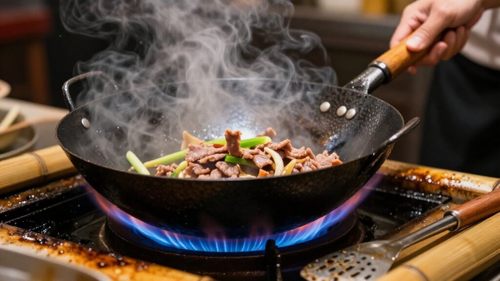 carbon steel wok fast precise heat