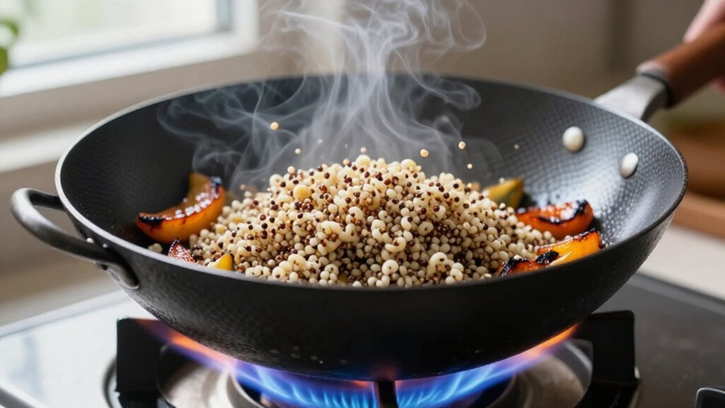 fluffy quinoa hot wok
