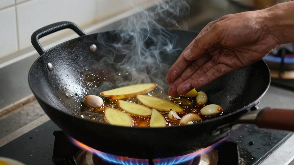 high heat wok aromatics sizzle