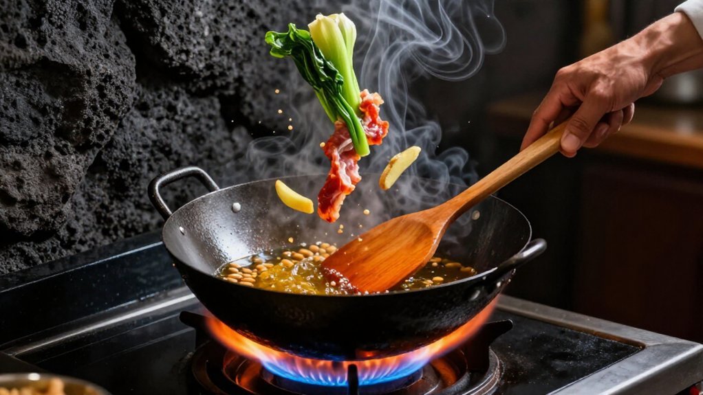 high heat wok chao method