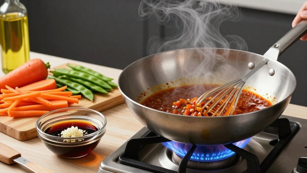 stir fry sauce in progress