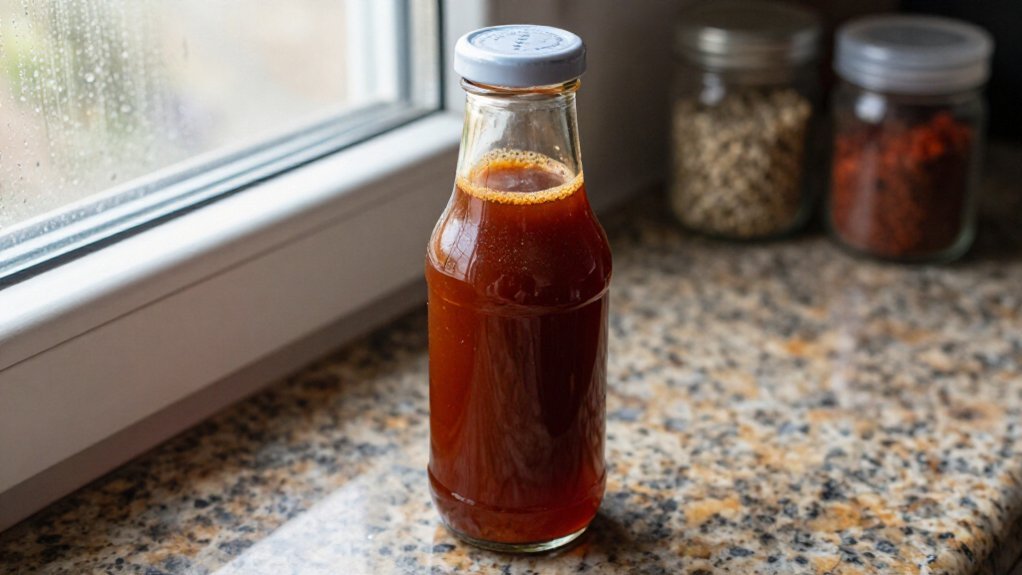unopened sauce lasts about three years